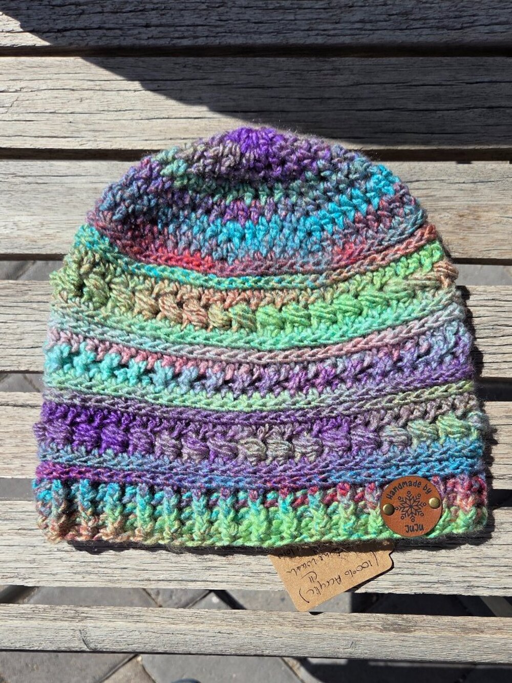 Artisan Handmade Crochet "Sea Glass" Beanie Hat